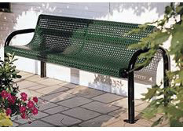 Picture of Eagle One - 6' Long Plastic Coated Steel Bench