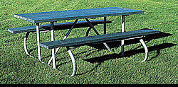 Picture of Eagle One - 6' Plastic Recycled Top with Steel Frame Picnic Table