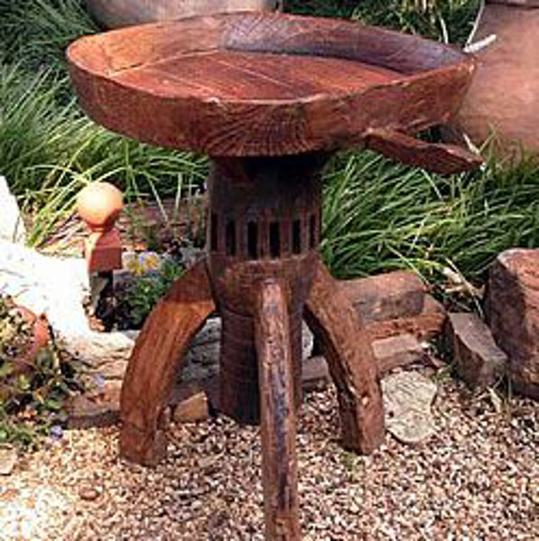 Picture of Groovystuff Differential Rustic Teak Table Round Tray