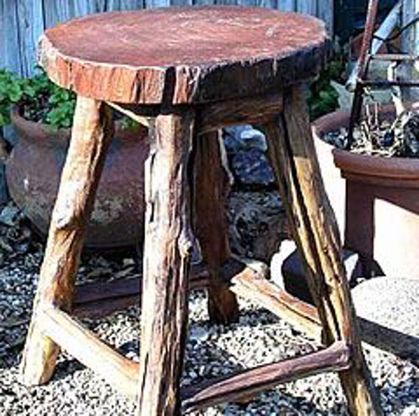 Picture of Groovystuff Garden Kitchen Rustic Teak Chair 24"