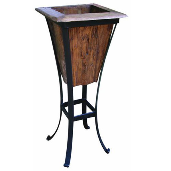 Picture of Groovystuff Hill Country Rustic Teak Flower Stand