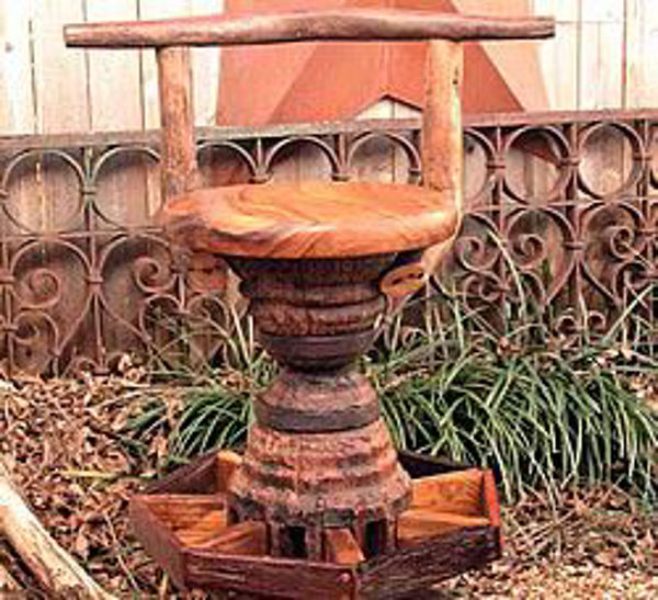 Picture of Groovystuff Bovine Rustic Wood Bar Chair