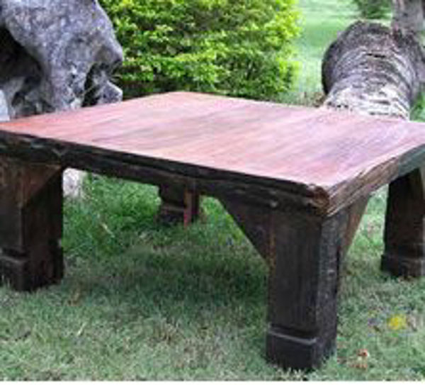 Picture of Groovystuff Ranch House Rustic Teak Coffee Table