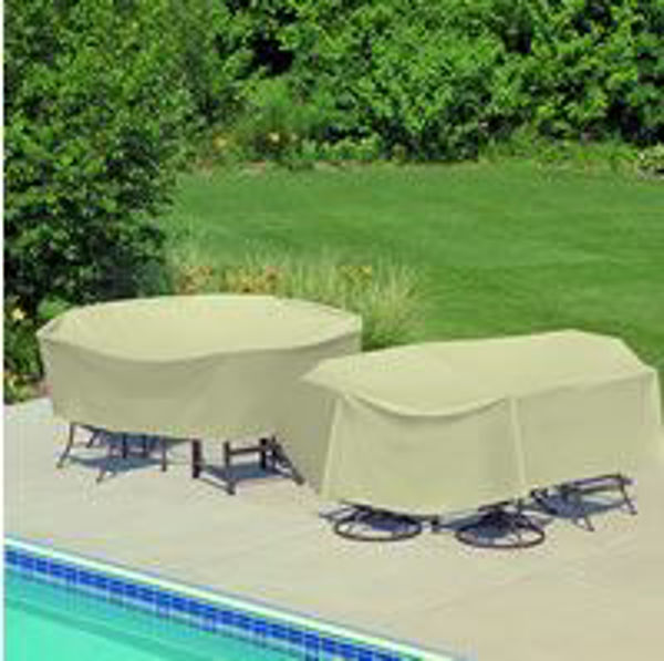 Picture of Protective Covers 80" - 96" Oval or Rectangular Table with 6-HB Chairs No Hole
