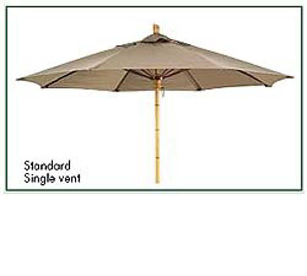 Picture of 9' Bambusa Patio Umbrella w/ Fiberglass Ribs - Fiberbuilt
