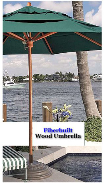 Picture of 9' Wood Umbrella w/ Wood Ribs - Fiberbuilt