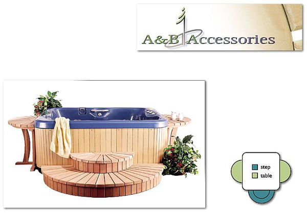 Picture of A & B Accessories Redwood Spa Surround Style 8 - Large