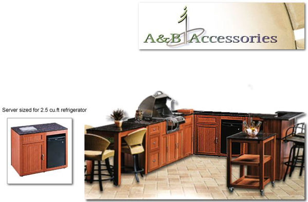 Picture of A&B Spa Accessories Server w/ Storage Cabinet
