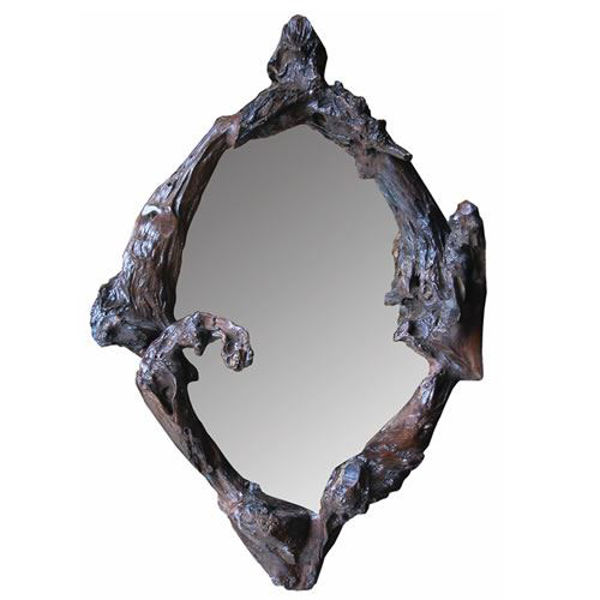 Picture of Jericho Teak Wood Oval Mirror