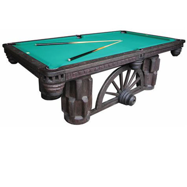 Picture of Groovystuff Cattle Baron's Rustic Teak Pool Table