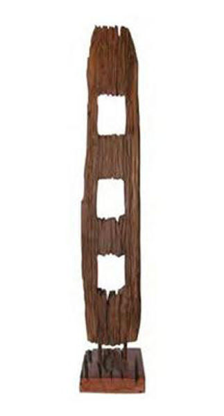 Picture of Groovystuff Antique Corral Rustic Teak Post on Stand