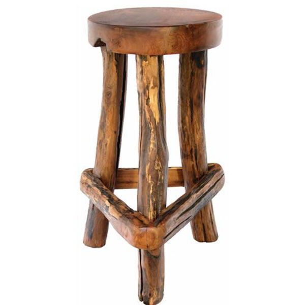 Picture of Groovystuff Sawtooth Rustic Teak Bar Chair