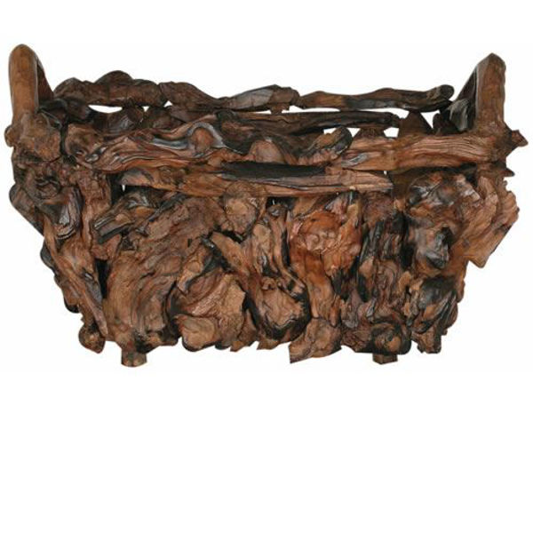 Picture of Drifter Rustic Teak Basket - SQ