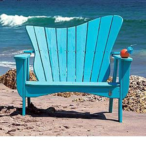 Picture of Uwharrie Wave Adirondack Settee