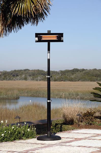 Picture of Fire Sense Electric Infrared Telescoping Black Steel Pole-Mounted Patio Heater