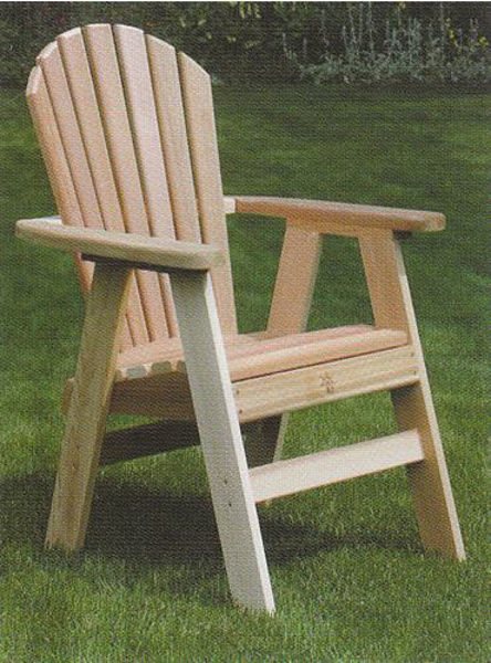 Bear Chair Kit Cedar Dining, Wooden Lawn Chair Kits