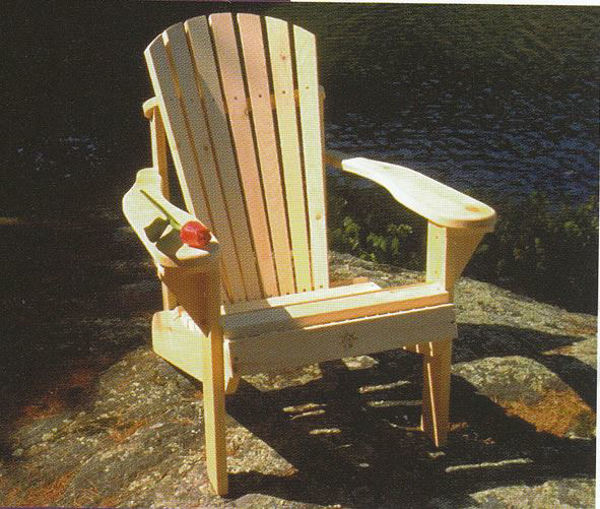 Bear Chair Kit White Cedar Muskoka, Wood Patio Chair Kits