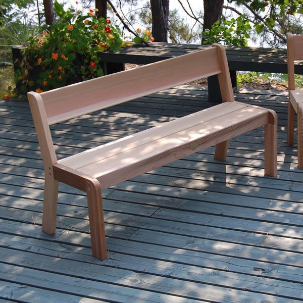 Picture of The Bear Chair Cedar 5" Bench w/Backrest Kit