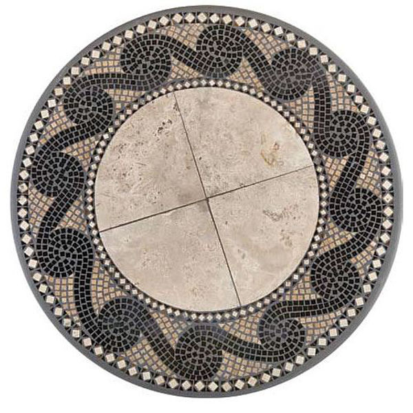 Picture of KNF Black Tide Mosaic Marble and Stained Glass Tabletop