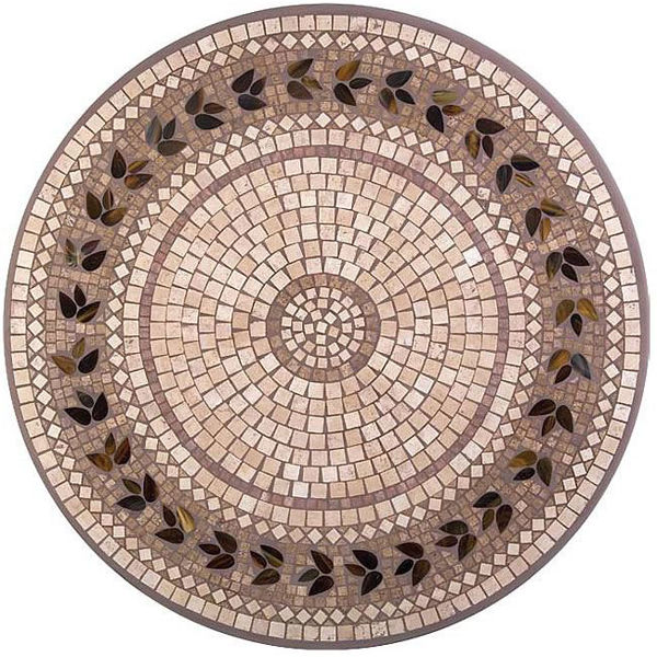 Picture of KNF Brown Cypress Marble and Stained Glass Tabletop