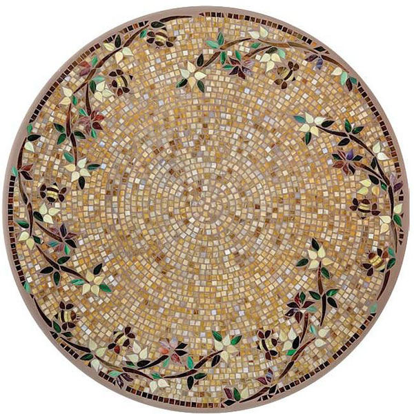 Picture of KNF Honey Bee Marble and Stained Glass Tabletop