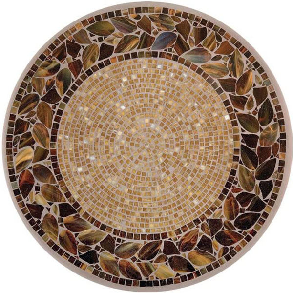 Picture of KNF Honey Ivy Marble and Stained Glass Tabletop