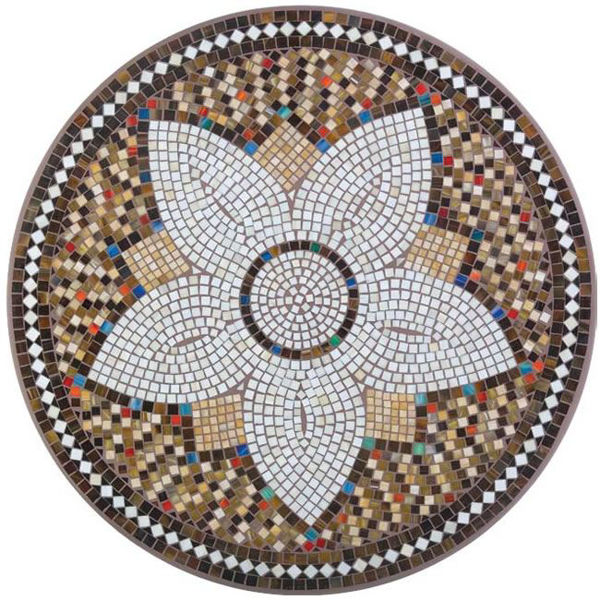 Picture of KNF Morocco Brown Marble and Stained Glass Tabletop