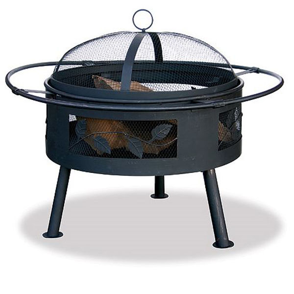 Picture of Uniflame 21.6" Aged Bronze Outdoor Firebowl w/Leaf Design