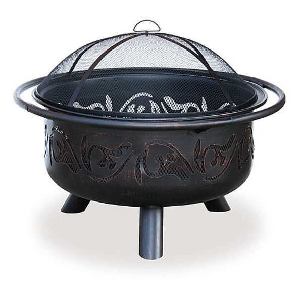 Picture of Uniflame 32" Oil Rubbed Bronze Firebowl w/Swirl Cut-Out Design