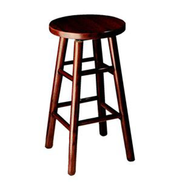 Picture of Gold Medal Swivel "Oak Top" 24" Bar Stools