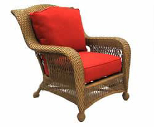 Picture of Kate's Collection All-Weather Wicker Stackable Chair w/Rave Cherry Cushions