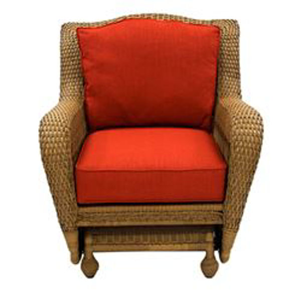 Picture of Kate's Collection All-Weather Wicker Swivel Glider w/Rave Cherry  Cushions (non-stackable)