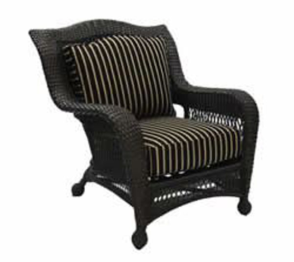 Picture of Kate's Collection All-Weather Wicker Stackable Chair w/Harwood Onyx Cushions