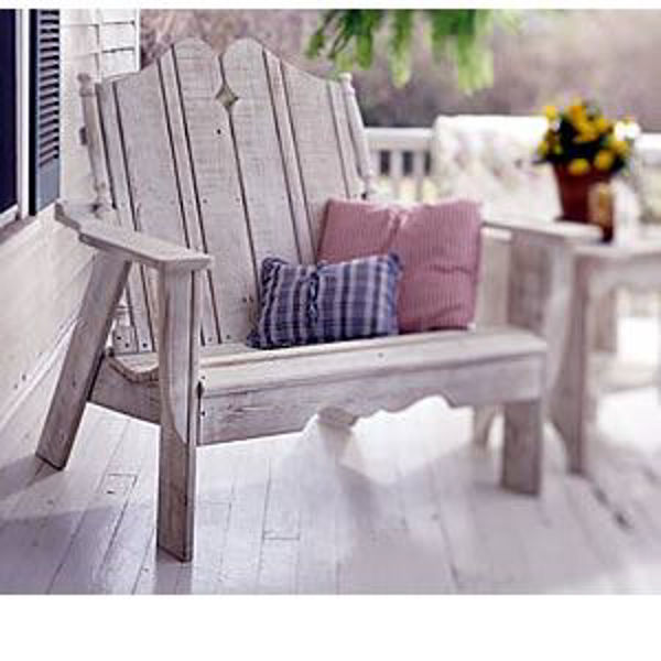 Picture of Uwharrie Nantucket Adirondack Settee - Unfinished