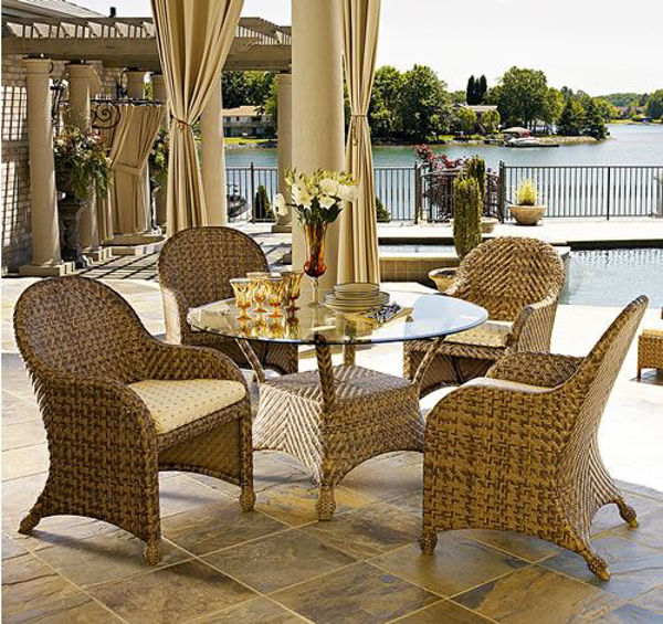 Picture of Telescope Casual Key Biscayne Wicker 5 PC Dining Collection