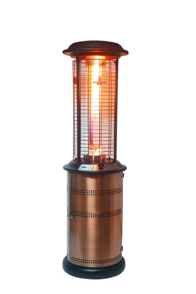 Patio Lava Heat Italia Heater Milano Natural Gas 36 000 Btu Brushed Copper - Copper Lantern Patio Heater