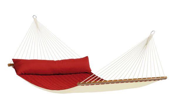 Picture of North American Style Kingsize Hammock with spreader bars ALABAMA red pepper