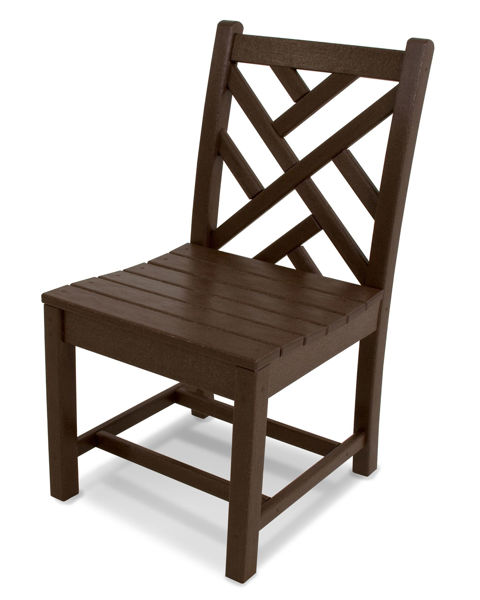 Picture of POLYWOOD® Chippendale Dining Side Chair in Mahogany