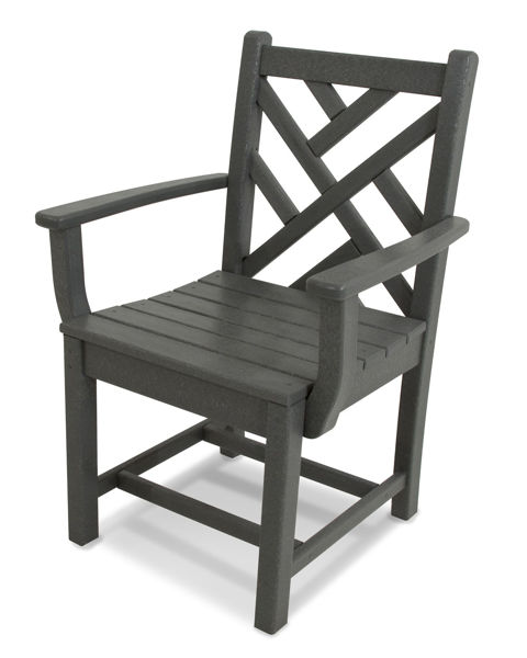 Picture of POLYWOOD® Chippendale Dining Arm Chair in Slate Grey