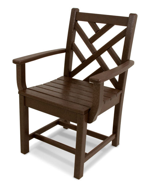 Picture of POLYWOOD® Chippendale Dining Arm Chair in Mahogany