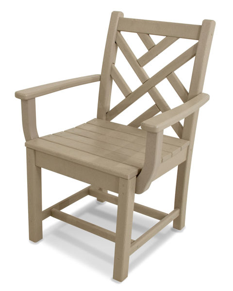 Picture of POLYWOOD® Chippendale Dining Arm Chair in Sand