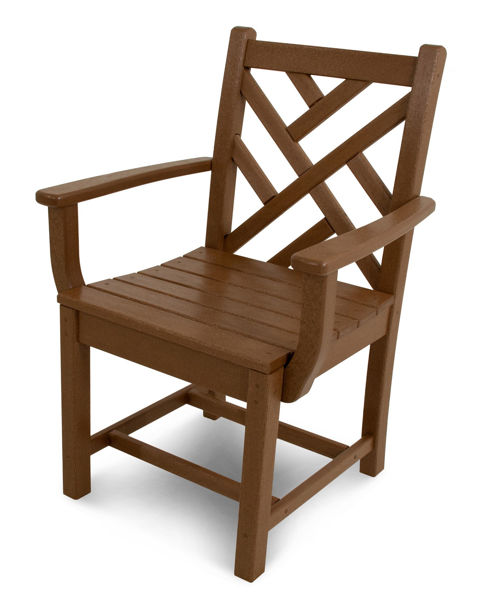 Picture of POLYWOOD® Chippendale Dining Arm Chair in Teak