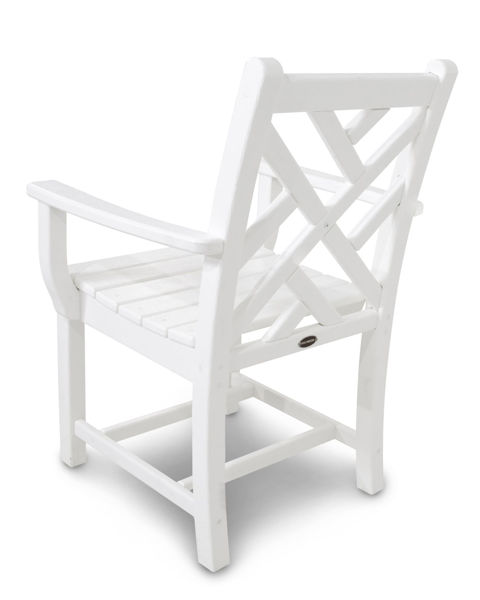 Picture of POLYWOOD® Chippendale Dining Arm Chair in White