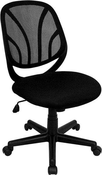 Picture of Y-GO Chair&trade; Mid-Back Black Mesh Computer Task Chair [GO-WY-05-GG]