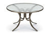Picture of Telescope casual Glass Top Table, 42" Round Dining Table w/ hole