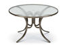 Picture of Telescope casual Glass Top Table, 48" Round Dining Table w/ hole