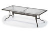 Picture of Telescope Casual Glass Top Table, 45' x 92' Rectangular Dining Table w/ hole Ogee Rim