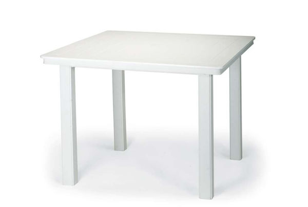 Picture of Telescope Casual Marine Grade Polymer Top Tablel, 42" Square Dining Height Table w/ hole