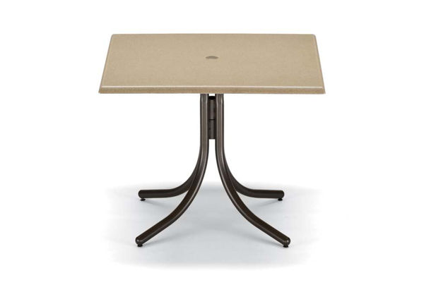 Picture of Telescope Casual Werzalit Top Table, 36" Square Dining Height Table w/ hole