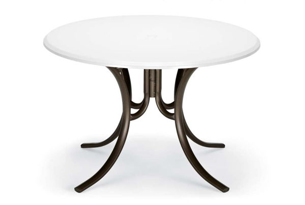 Picture of Telescope Casual Werzalit Top Table, 42" Round Dining Height Table w/ hole